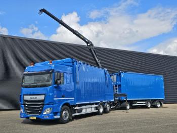 DAF XF 440 6x2 / PENZ CRANE - KRAN + TIPPER TRAILER